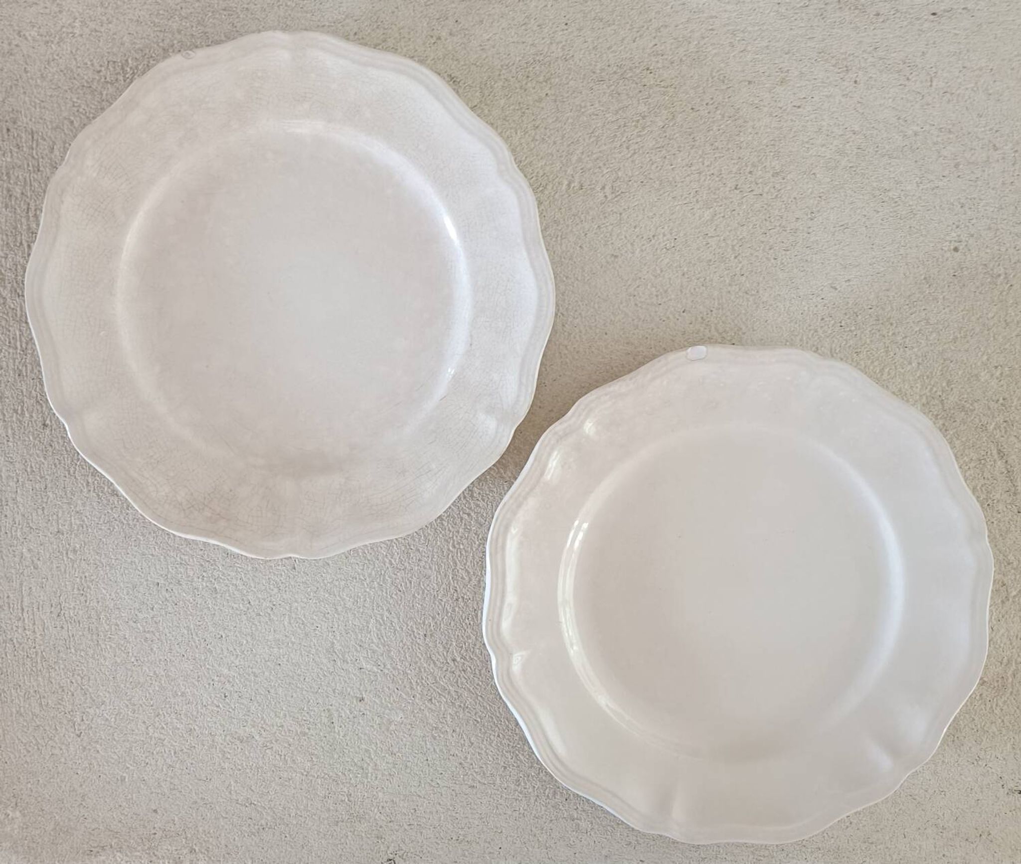 Lot de 4 assiettes ivoire Sarreguemines
