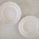 Set of 4 Sarreguemines ivory plates