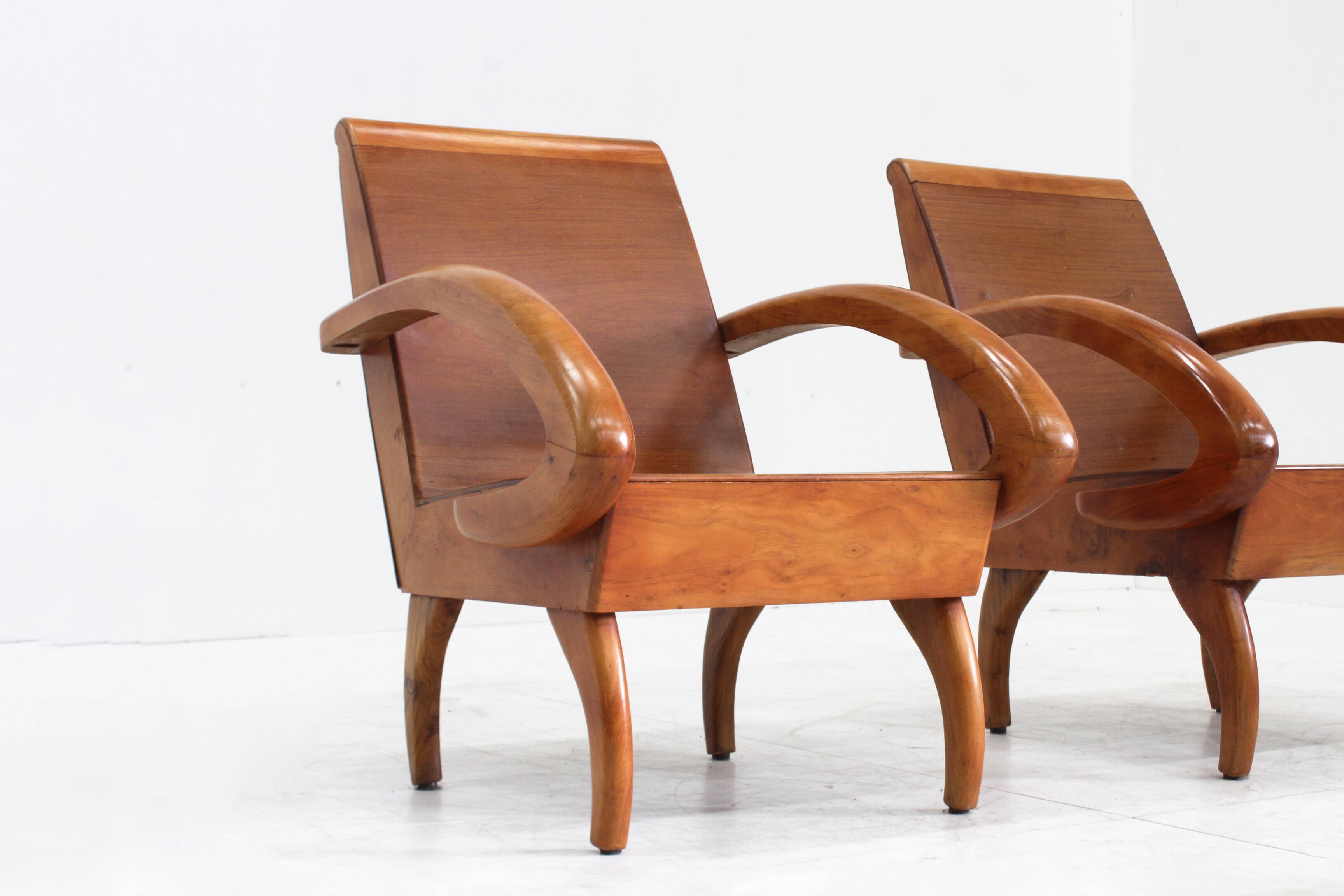 Ensemble de fauteuils du milieu du siècle en bois courbé