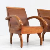 Ensemble de fauteuils du milieu du siècle en bois courbé