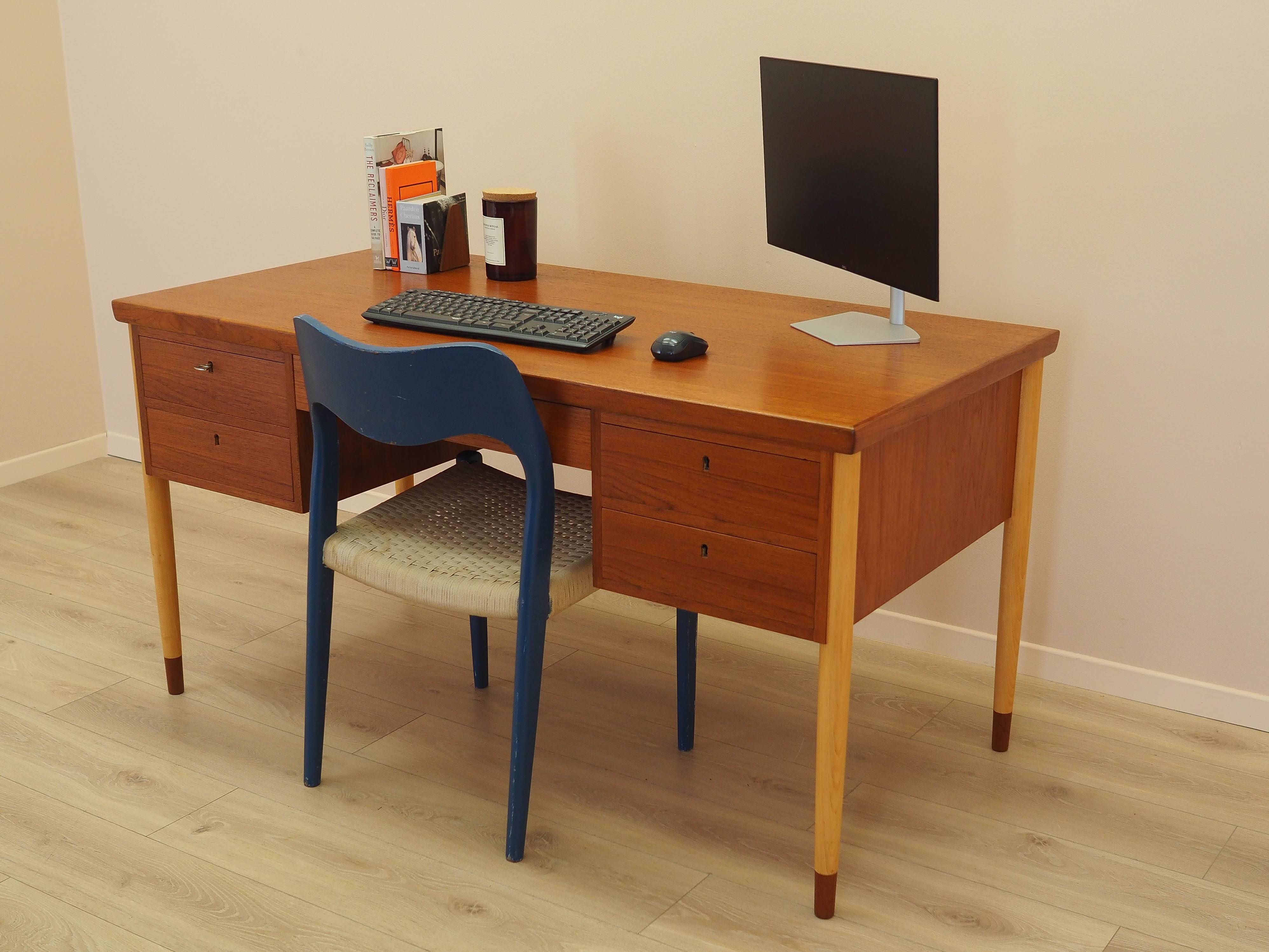 Teak desk, Danish design, 1970s, made in Denmark