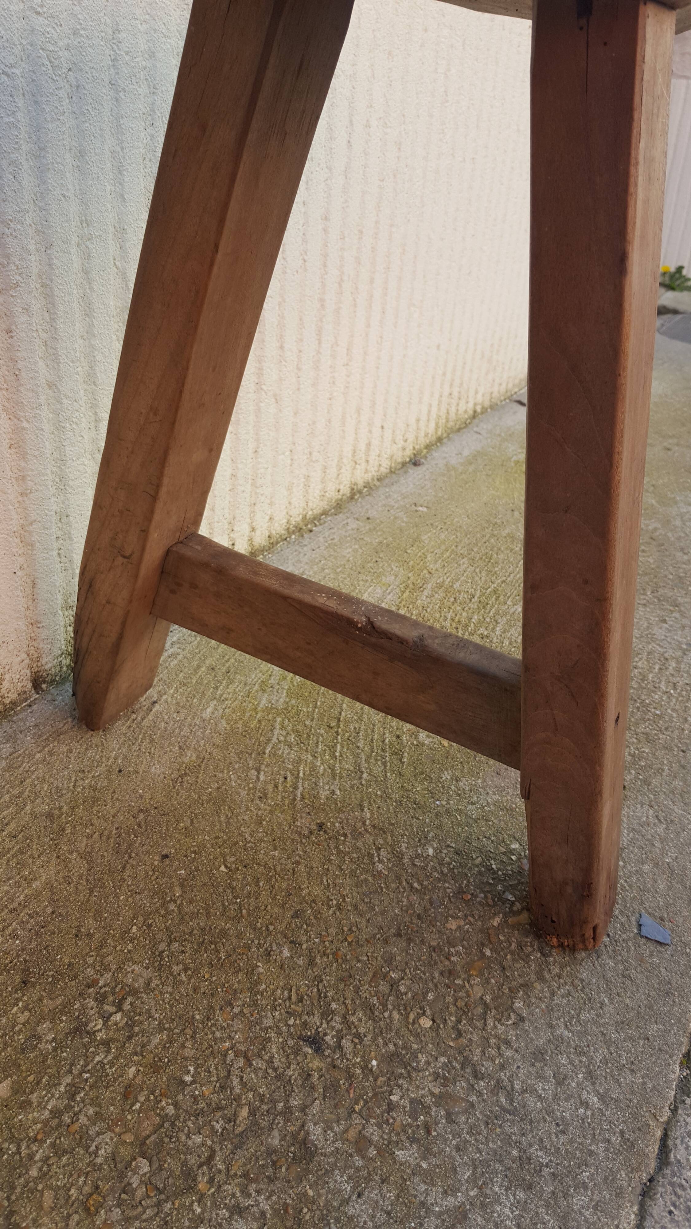 Natural wood farm bench