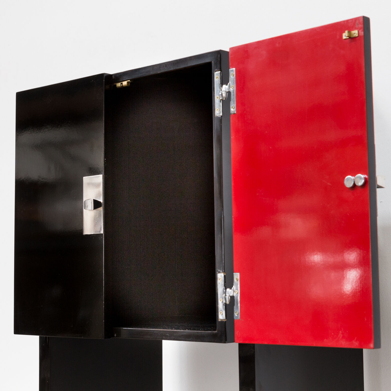 60s Piano lacquered cabinet art deco style