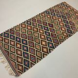 Old Turkish Kilim Runner 193x88 cm, shabby chic, vintage, wool kelim, Antique