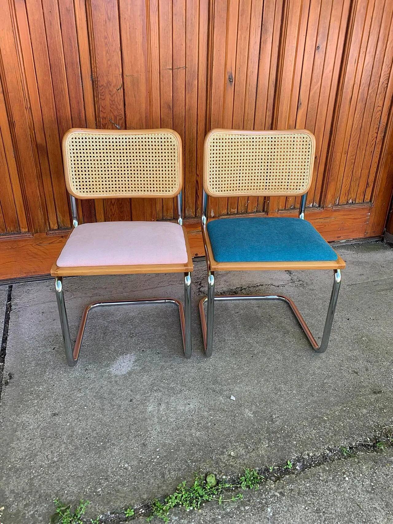 Pair of B32 Cesca chairs by Marcel Breuer, 1970s