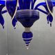 Chandelier vintage bleu et blanc en Murano, Italie, années 1980