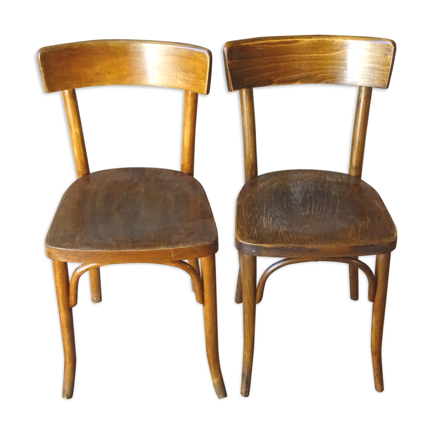 Lot of 2 chairs Thonet 1960 wood