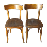 Lot of 2 chairs Thonet 1960 wood