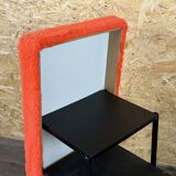 1960s 1970s Ottoman Footstool with Ladder Space Age Orange