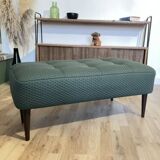 green asymmetrical bench