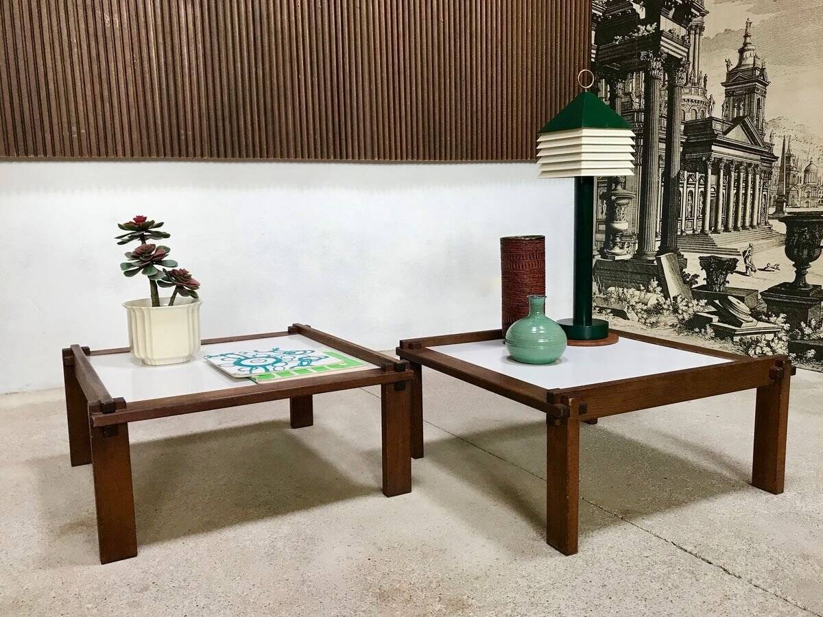 Brutalist Farmer Side Tables  by Gerd Lange for Bofinger, Germany 1960s
