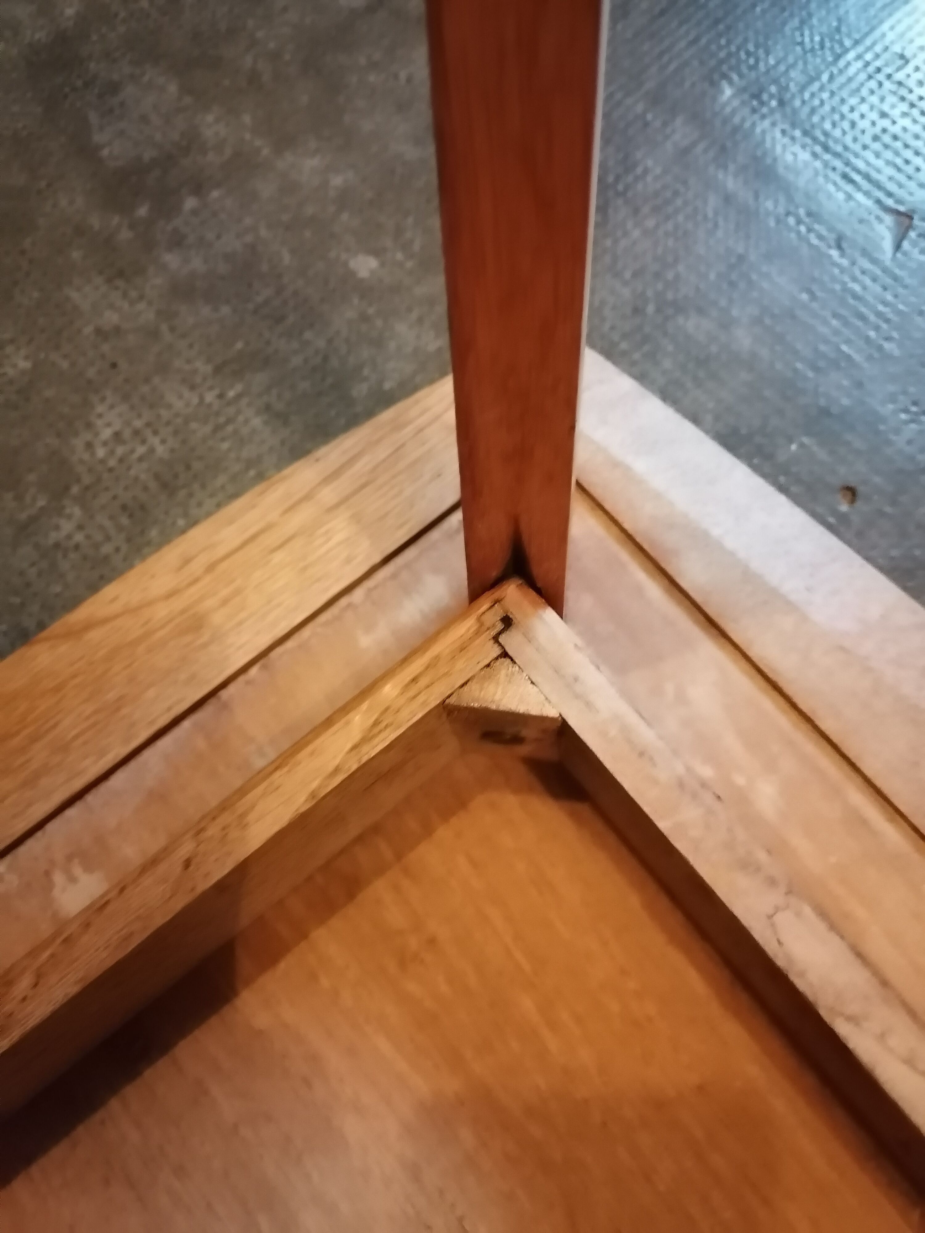 Coffee table wood marquetry 1950 60
