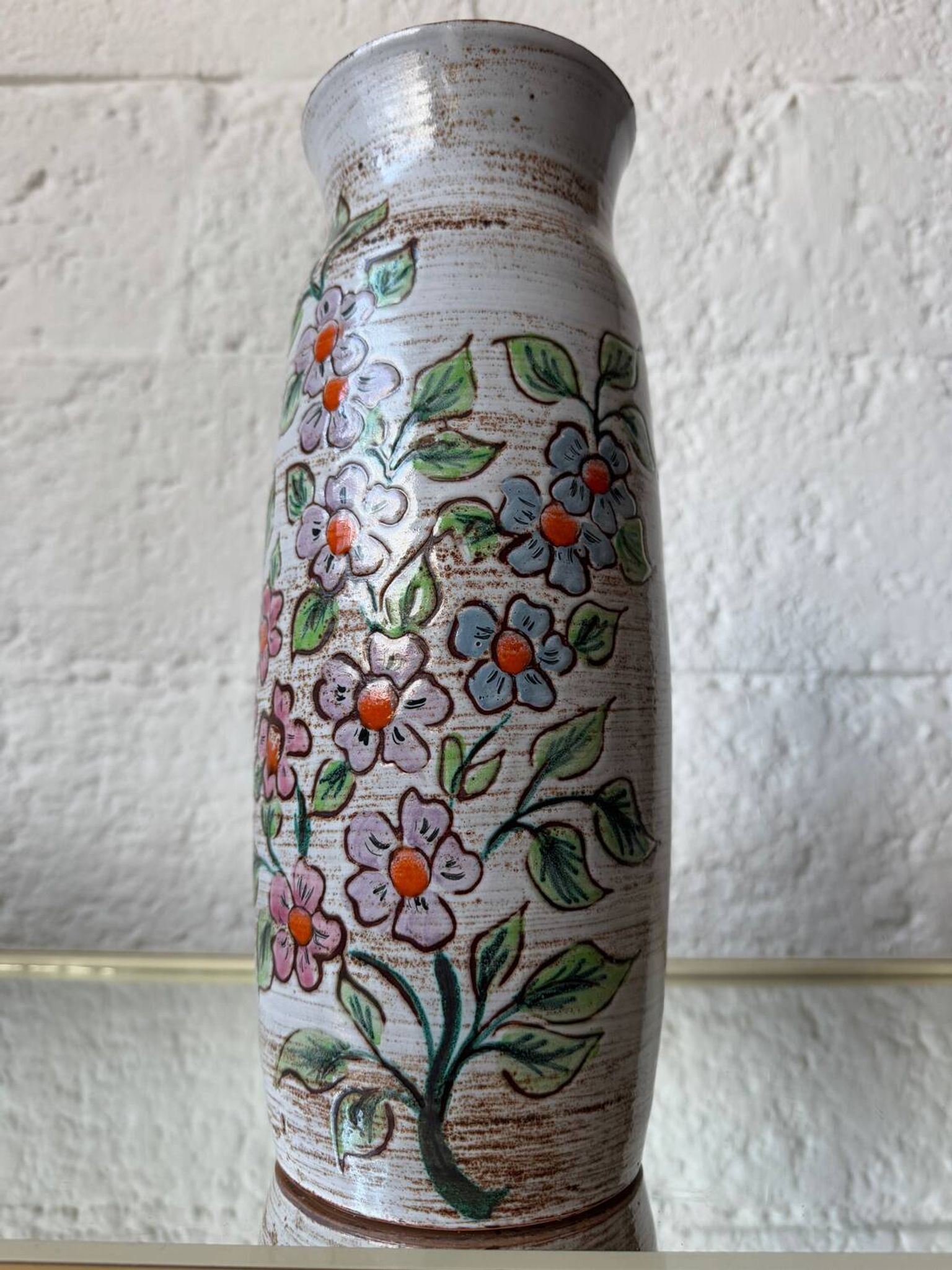 Grand vase rouleau céramique Vallauris années 60