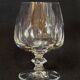 6 cognac glasses in flat cut crystal