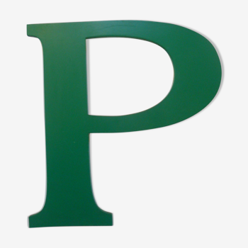 Teaches letter P of green color
