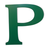 Teaches letter P of green color