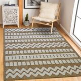 Contemporary geometric beige jute rug 120x160 cm