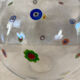Art glass round vase, Millefiori technique (Murano style)