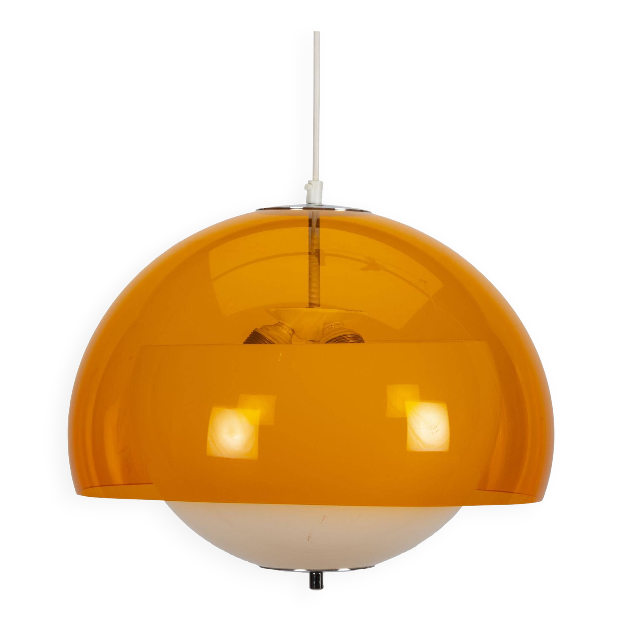 Orange And White Ball Pendant Lamp