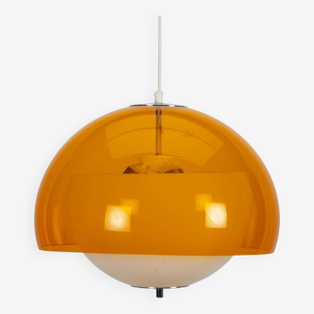 Lampe à Suspension Boule Orange Et Blanche