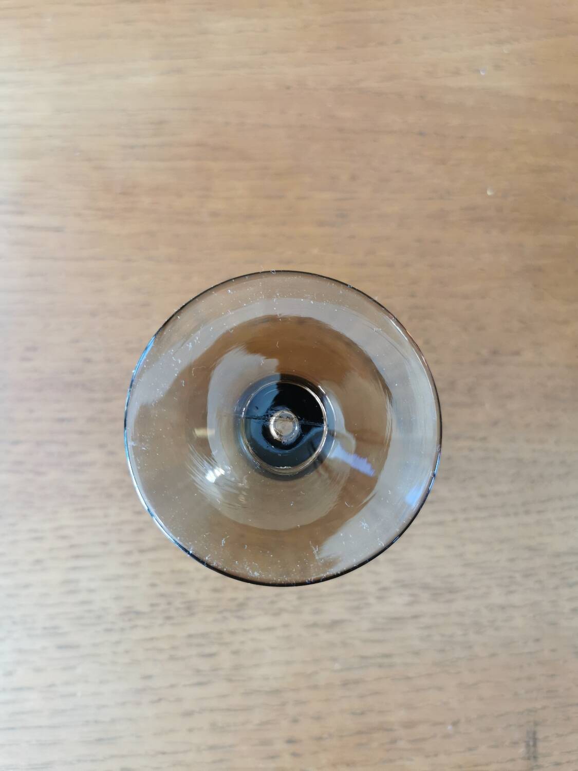 Set of 6 art deco smoked glass glasses