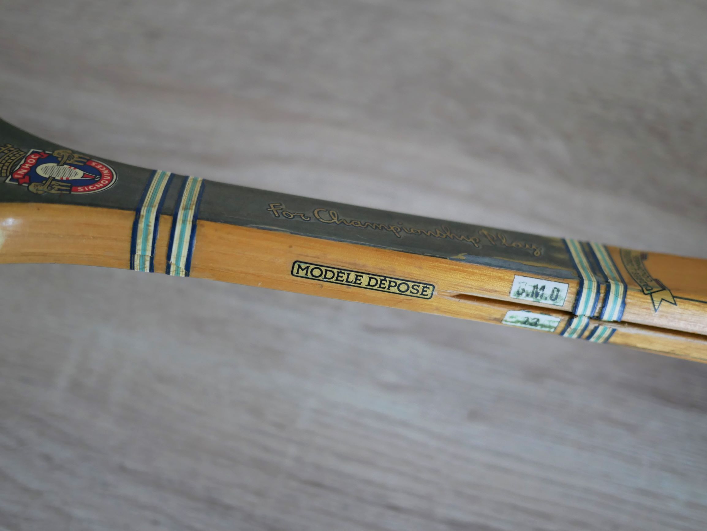 Old tennis racket J. Gauthier made in France