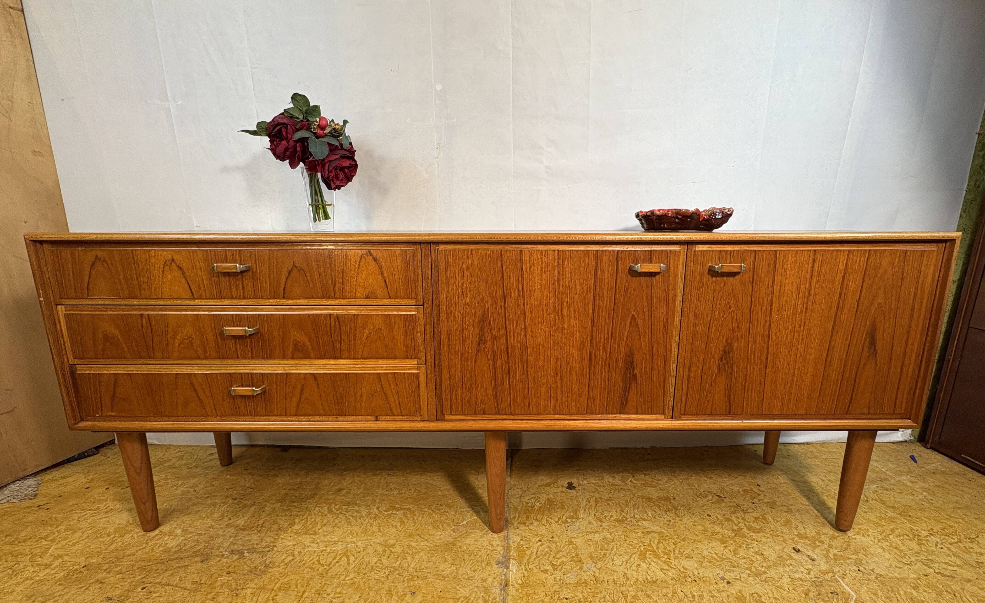 Mid-Century Retro Vintage Teak Sideboard by Turnidge of London 1960  Rare