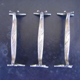 Three art nouveau knife holders in christofle silver plated