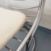 Set of 4 vintage Italian Gastone Rinaldi style chairs in chrome metal