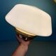 Vintage Mazda XXL globe wall or ceiling light in white opaline