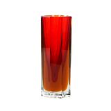 Red glass vase, Czech design, 1960s, made in the Czech Republic
