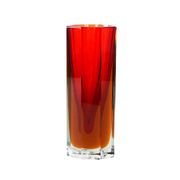 Red glass vase, Czech design, 1960s, made in the Czech Republic