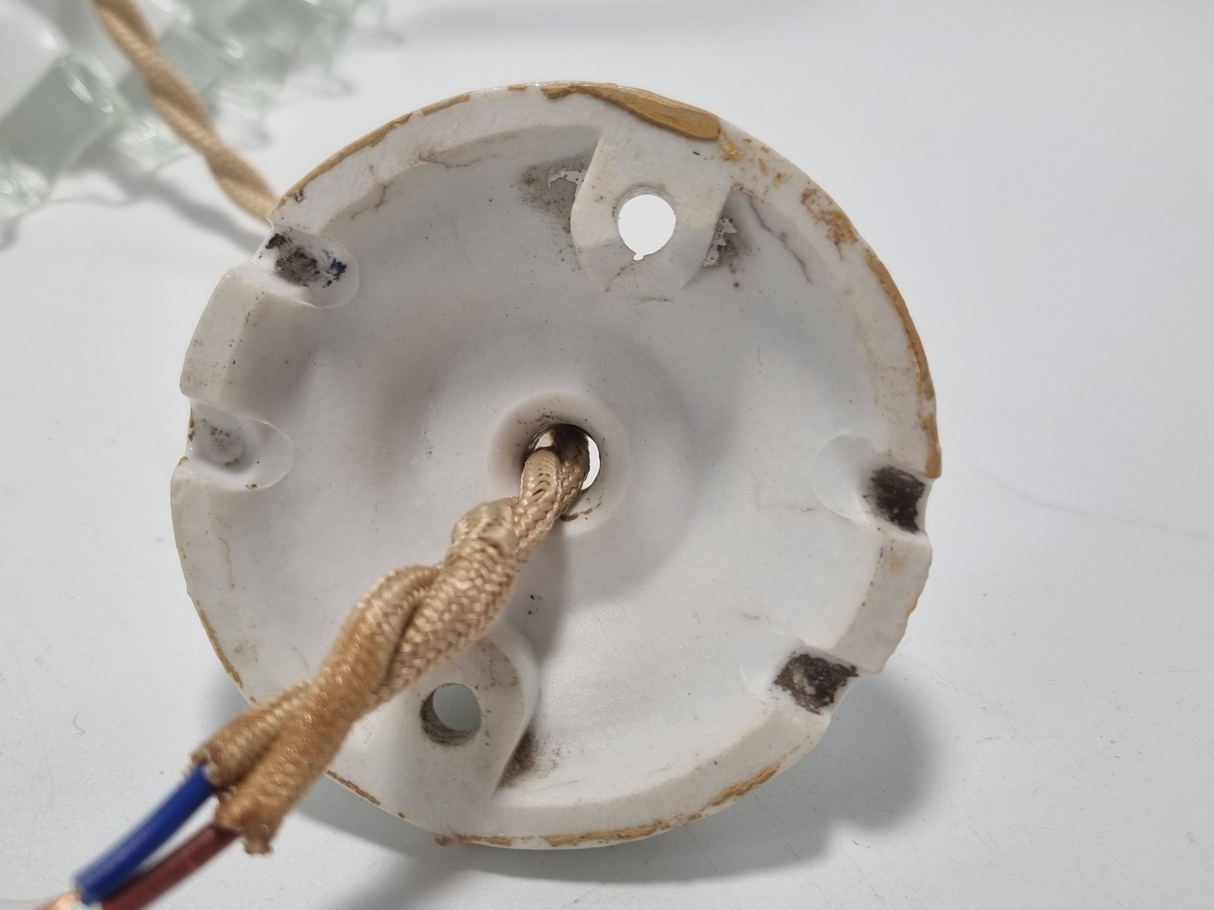 Opaline glass pendant light