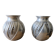 Pair of irman vases in aliometal, french design, 1950