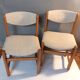 Pair of modernist chairs in solid elm 1970