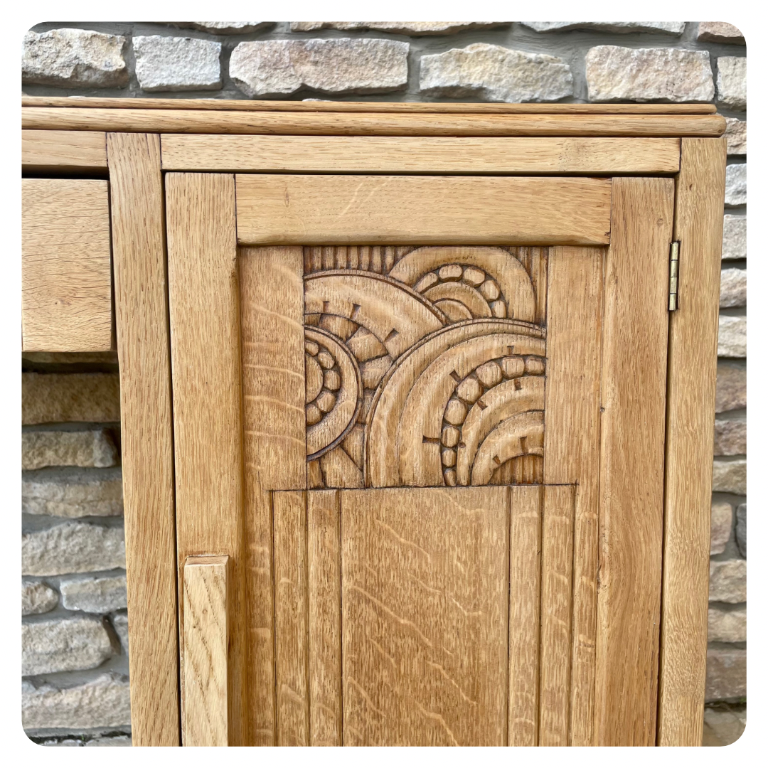 Vintage solid oak desk