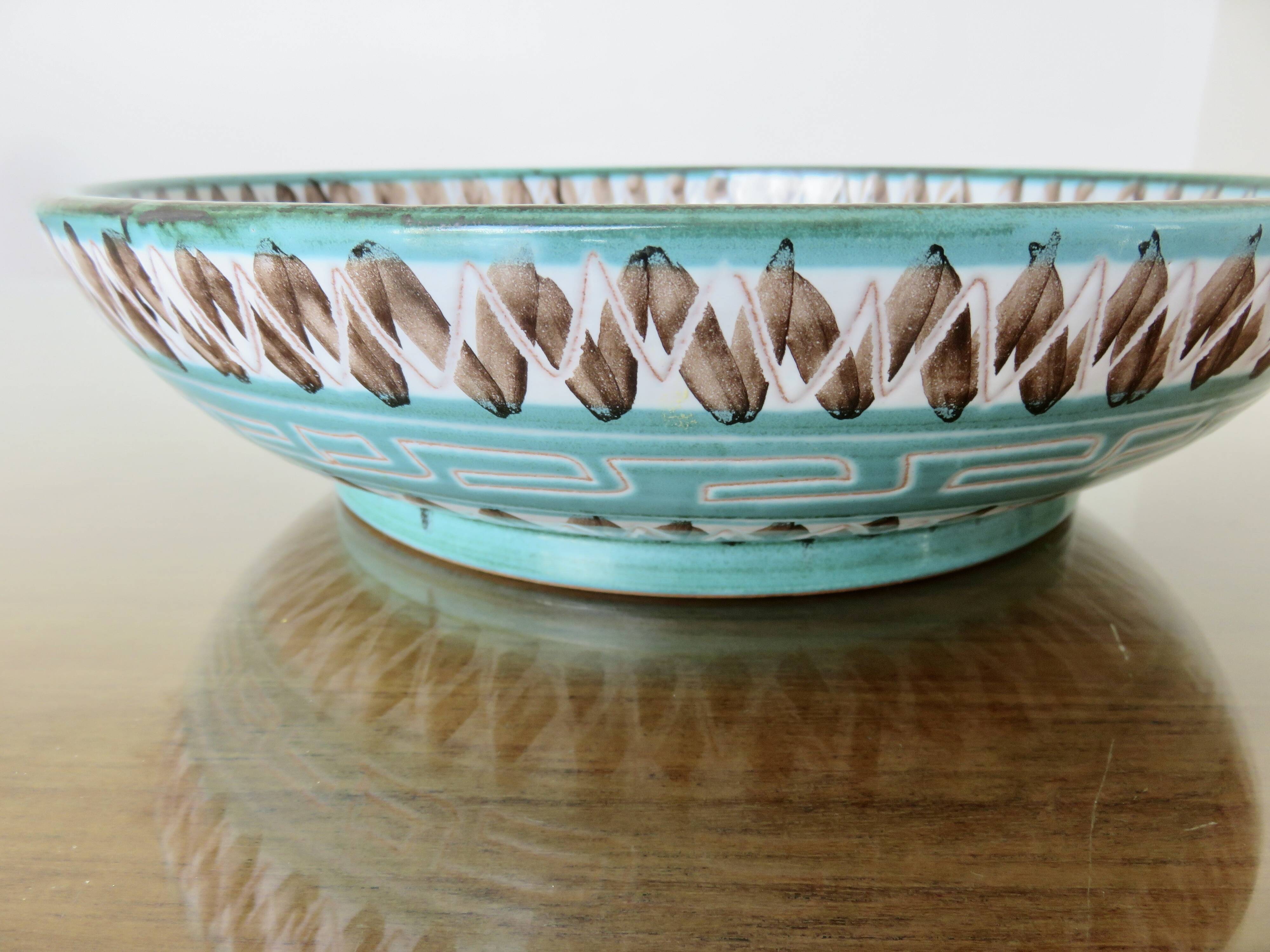 Large salad bowl by Robert Picault, signed