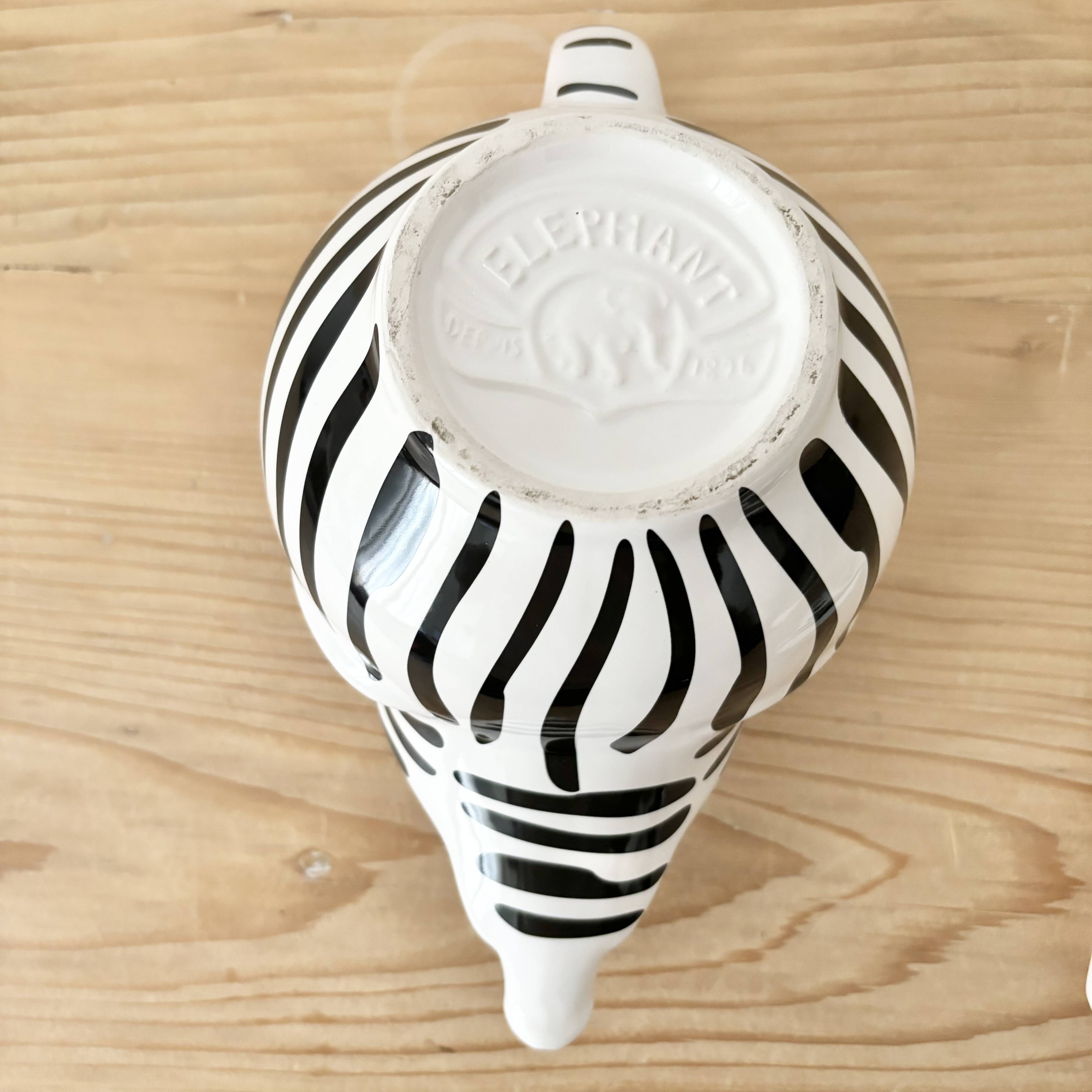 Striped elephant teapot