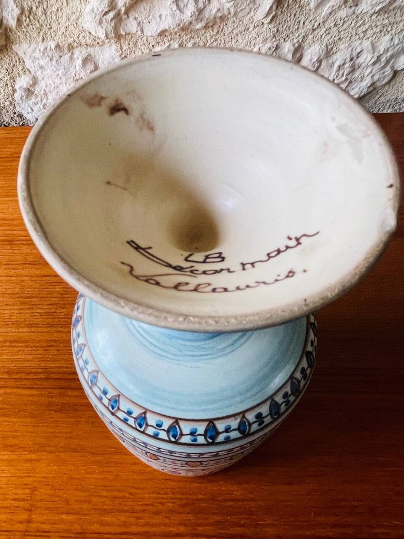 Mid-century ceramic vase by Louis Bacculini, Vallauris, 1950s/60s