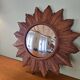 Miroir soleil en résine avec glace « oeil de sorcière » - déco vintage