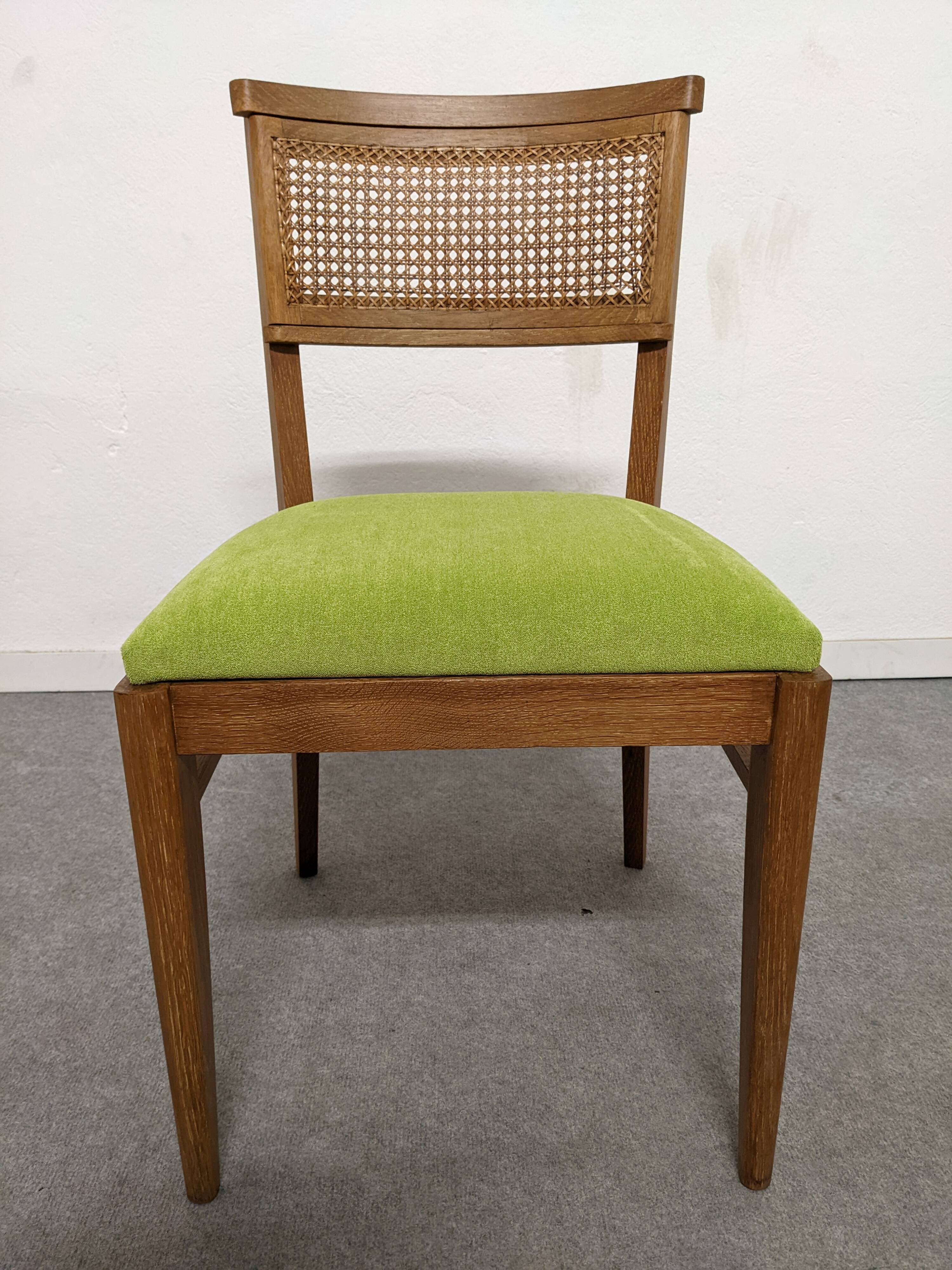 Paire de chaises cannées Art déco vers 1930