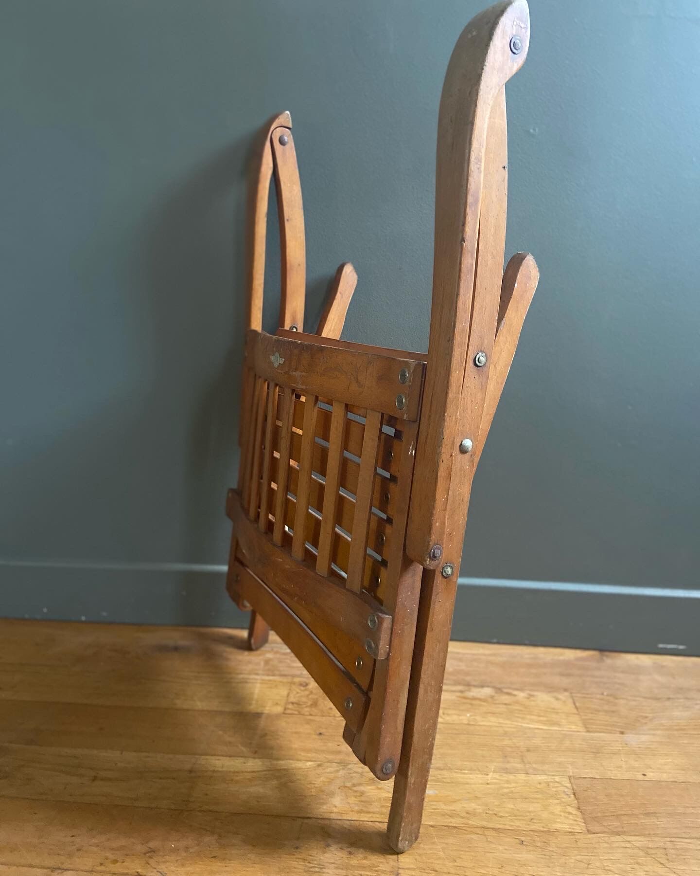 Folding armchair made in Italy stamped Reguitti