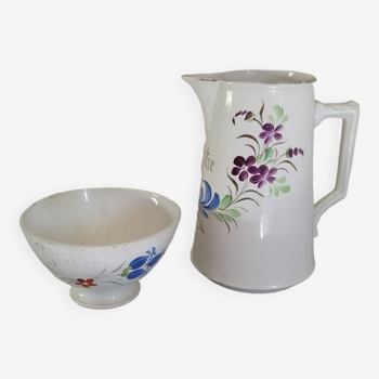 Old pitcher and bowl set