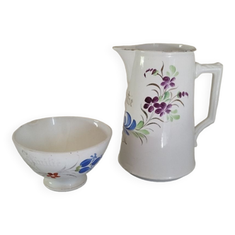 Old pitcher and bowl set