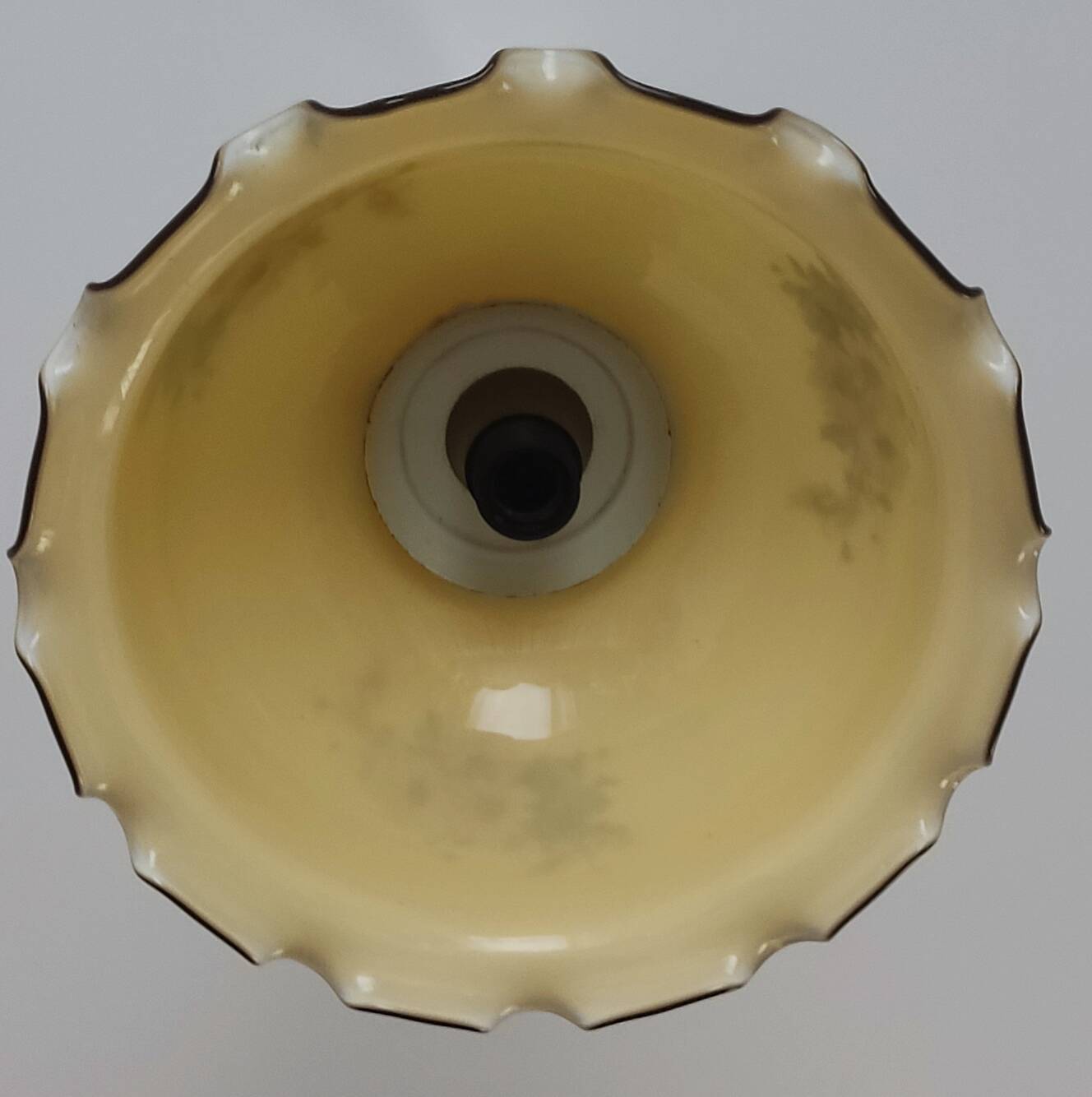 Vintage Scalloped Edge Glass Chandelier