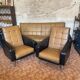 Sofa and two vintage armchairs