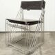 Set of 3 minimalist X line chairs by Niels Jorgen Haugesen.