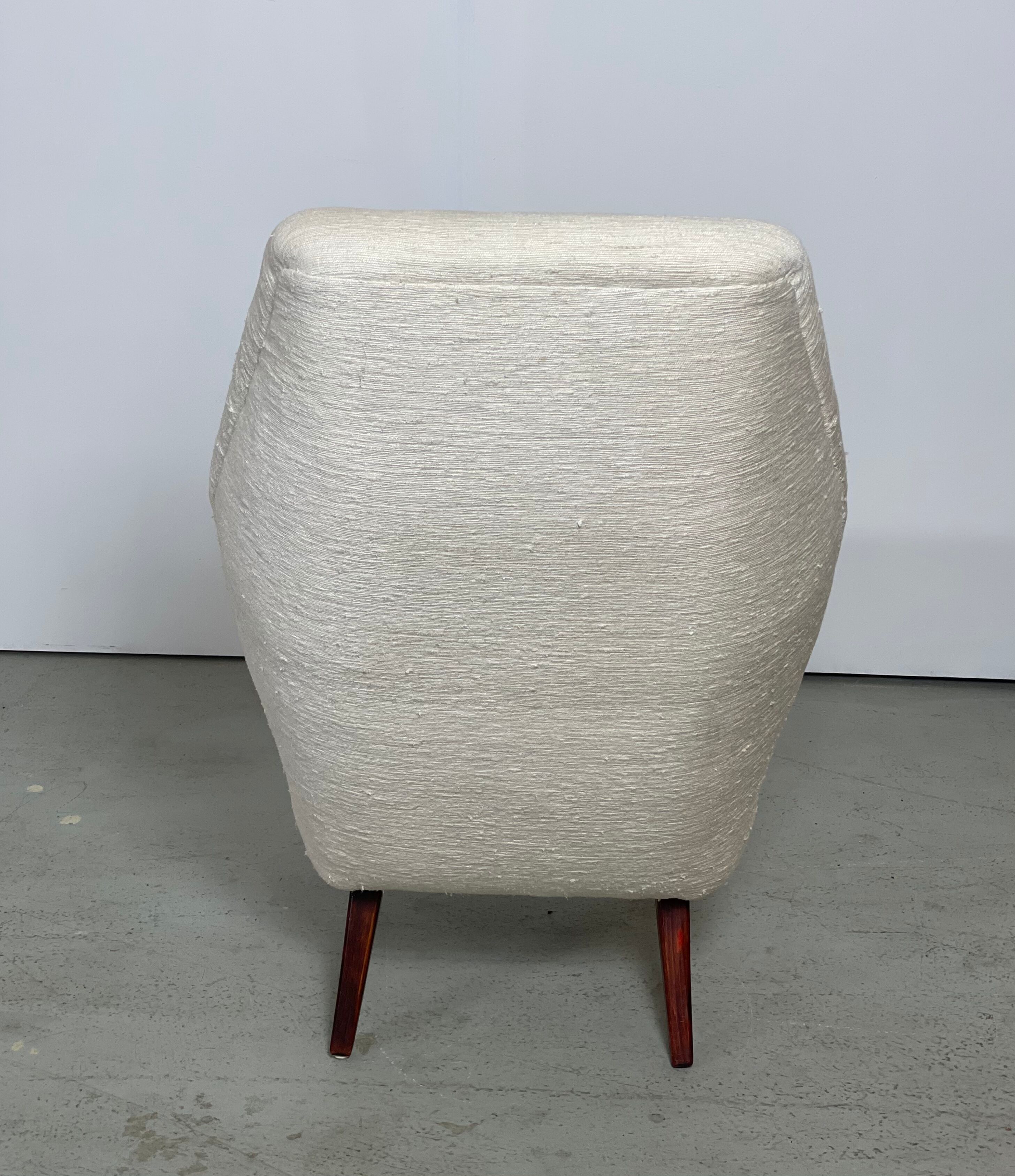 Danish Lounge Chair in silk upholstery 1940s