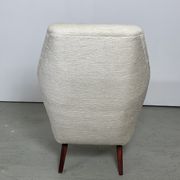 Chaise longue danoise en tissu d’ameublement en soie des années 1940