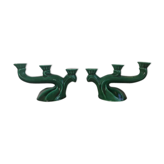 Pair of Art Deco candlesticks by Paul Milet for the Sèvres factory